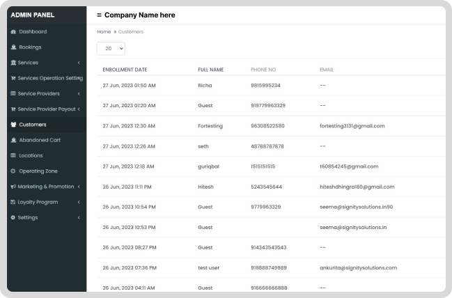 Admin Dashboard